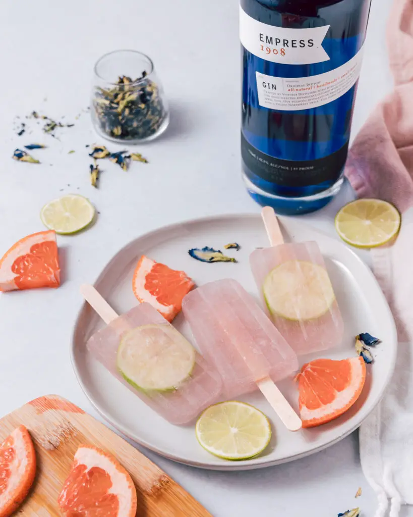 Gin and Grapefruit Popsicles