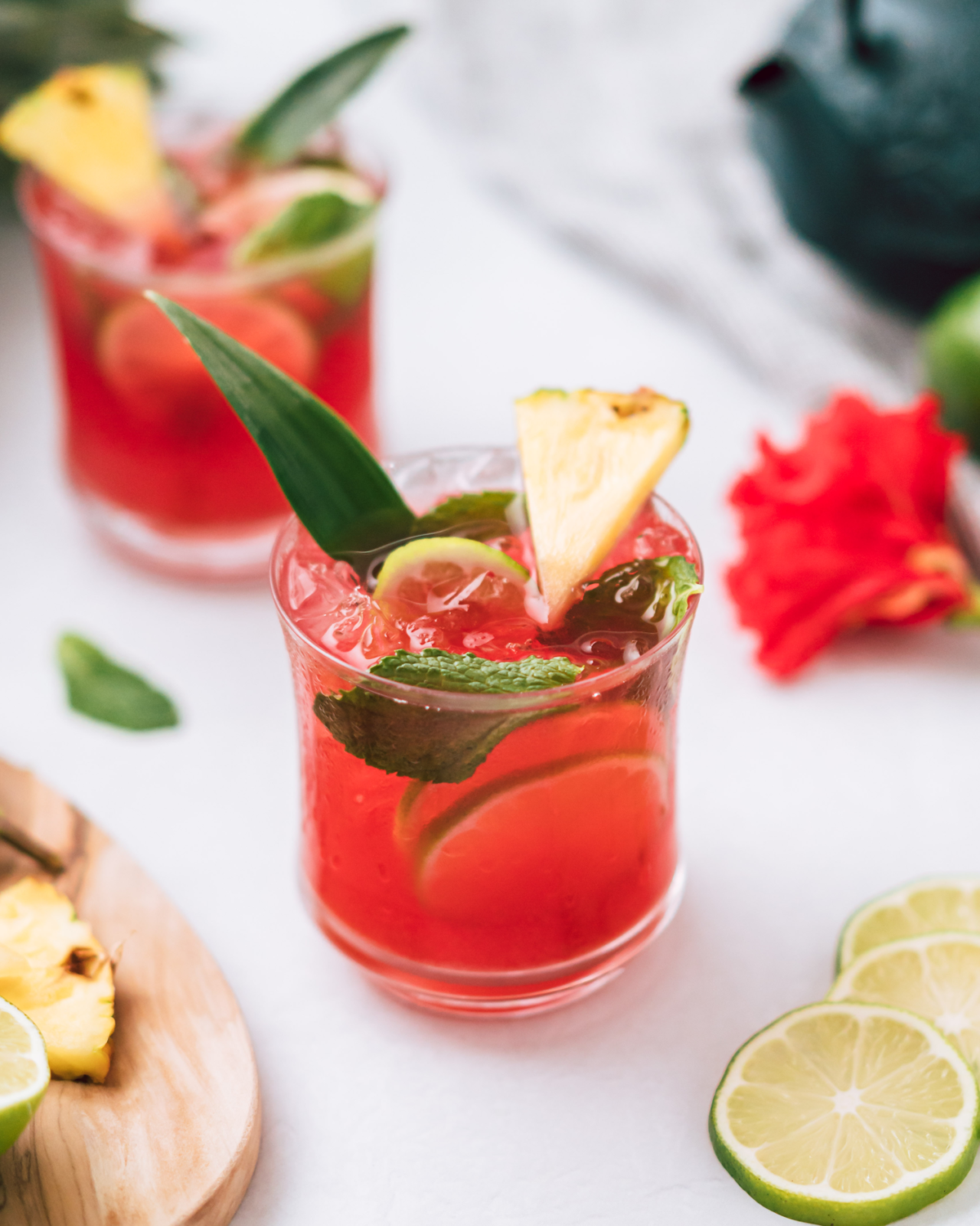 Pineapple Hibiscus Mocktail - The Social Sipper