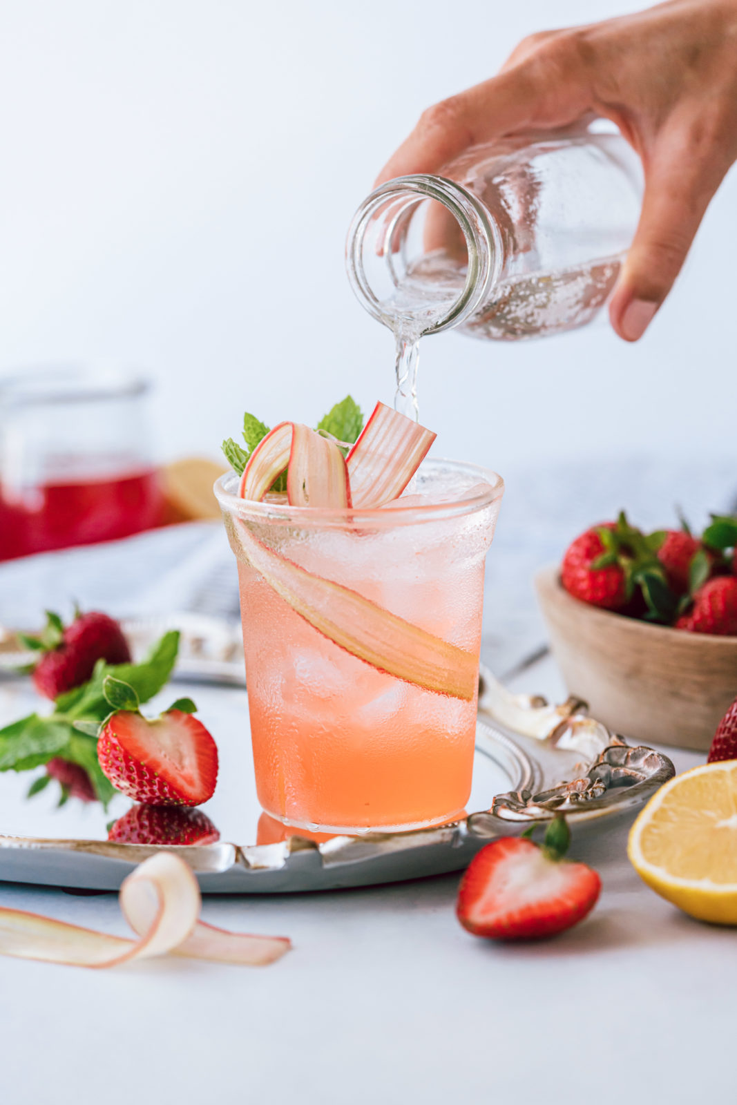 Strawberry Rhubarb Cocktail - The Social Sipper
