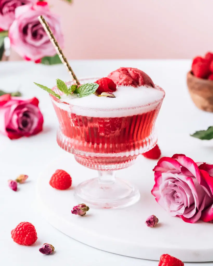 Raspberry Rose Champagne Float