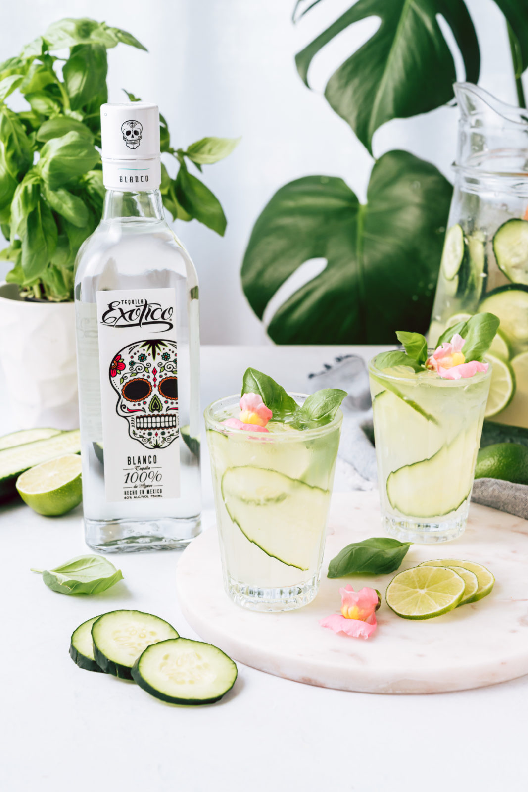 Big Batch Cucumber Tequila Cocktail The Social Sipper