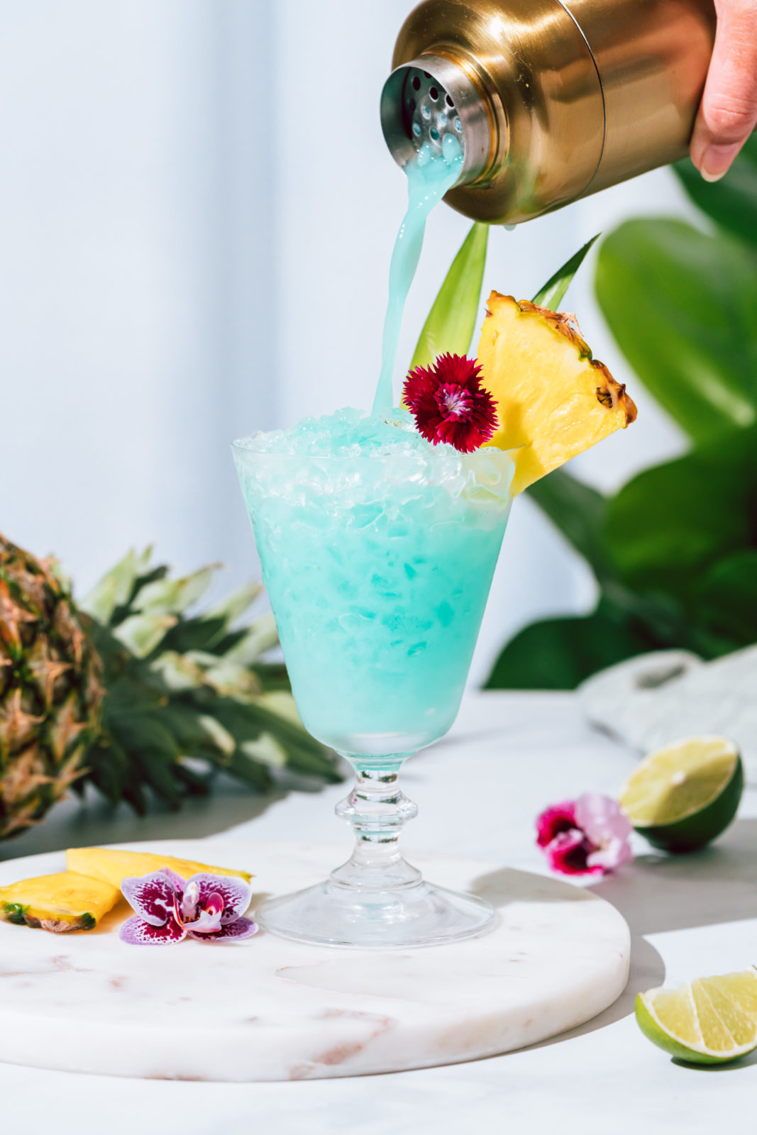 Baby Blue Tequila Cocktail The Social Sipper