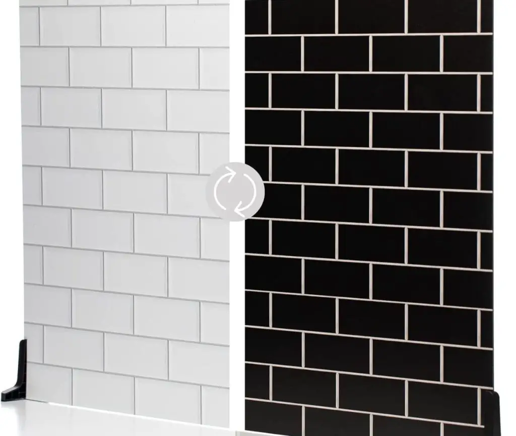 black and white peel and stick subway tiles
