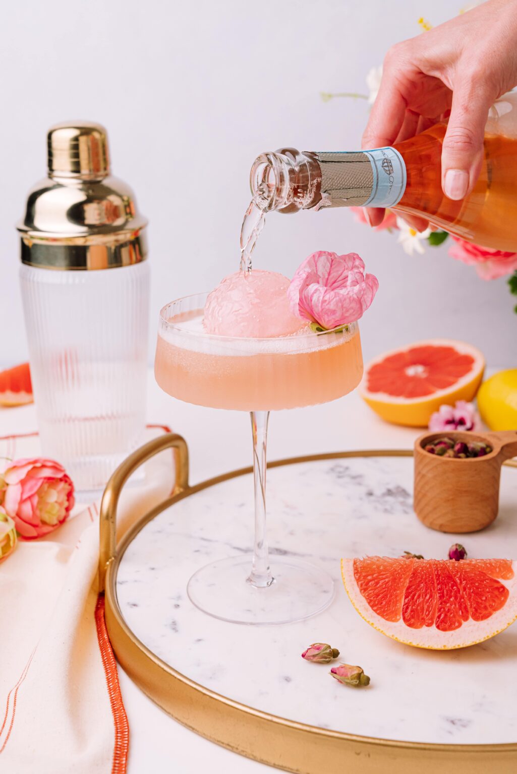 Blooms & Bubbles Cocktail with World Market The Social Sipper