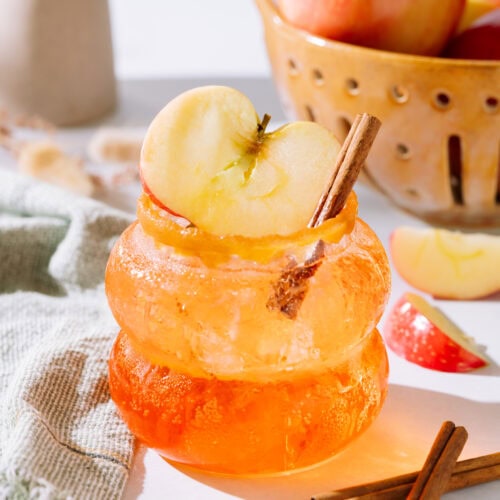 Apple-rol Spritz garnished with apple and cinnamon stick