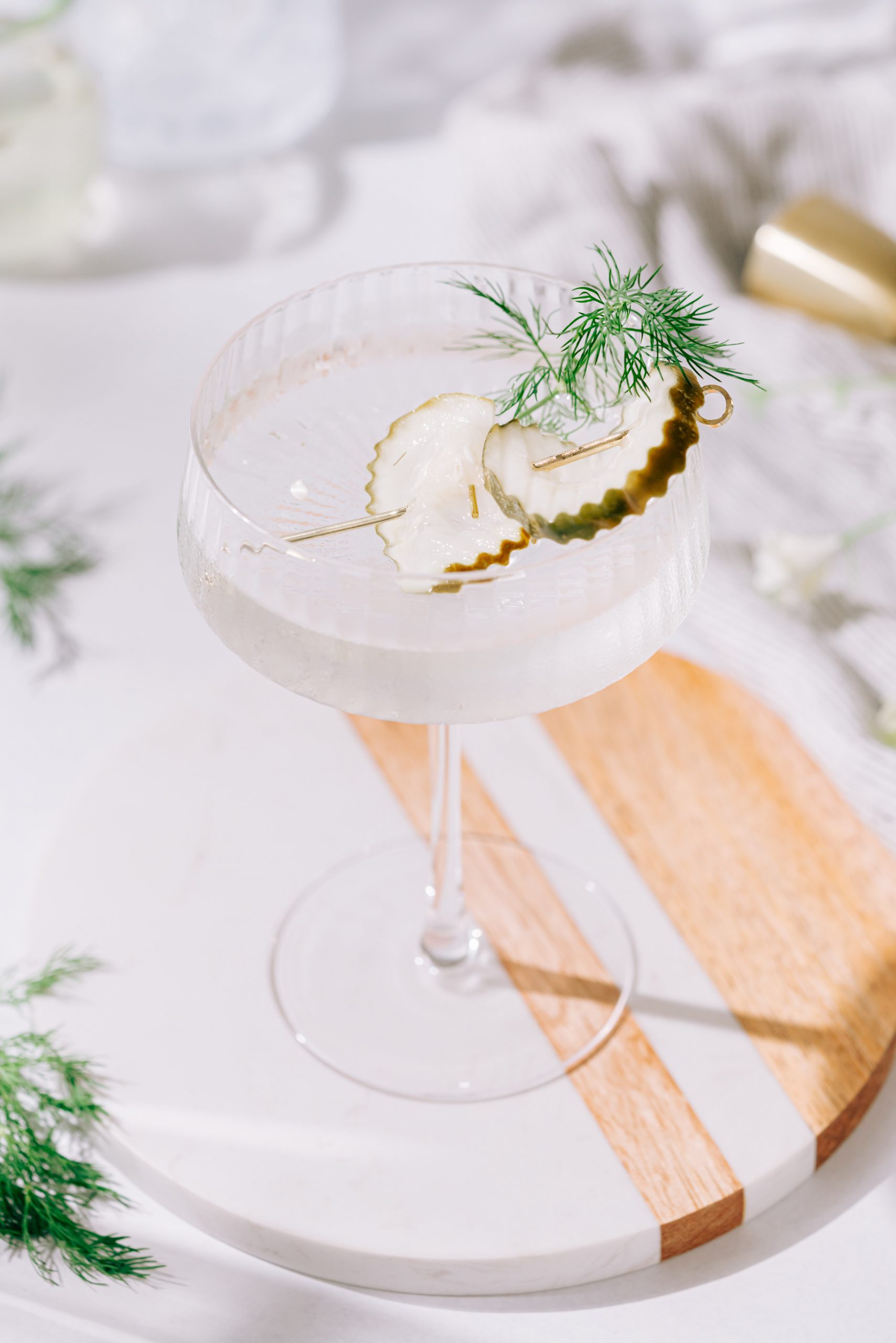A cheeky start; our Le Petit Pickle brings a whole new meaning to a dirty  martini.⁣ Photo: @birch