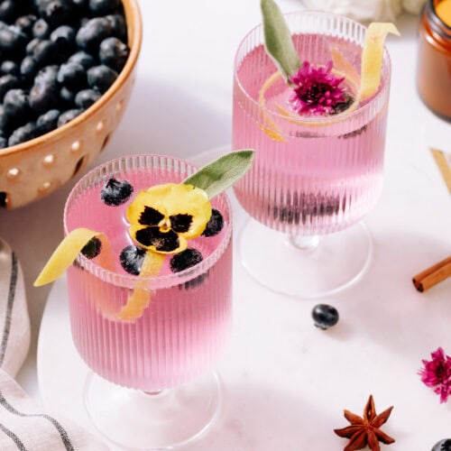 Spiced Blueberry Empress Gin drink