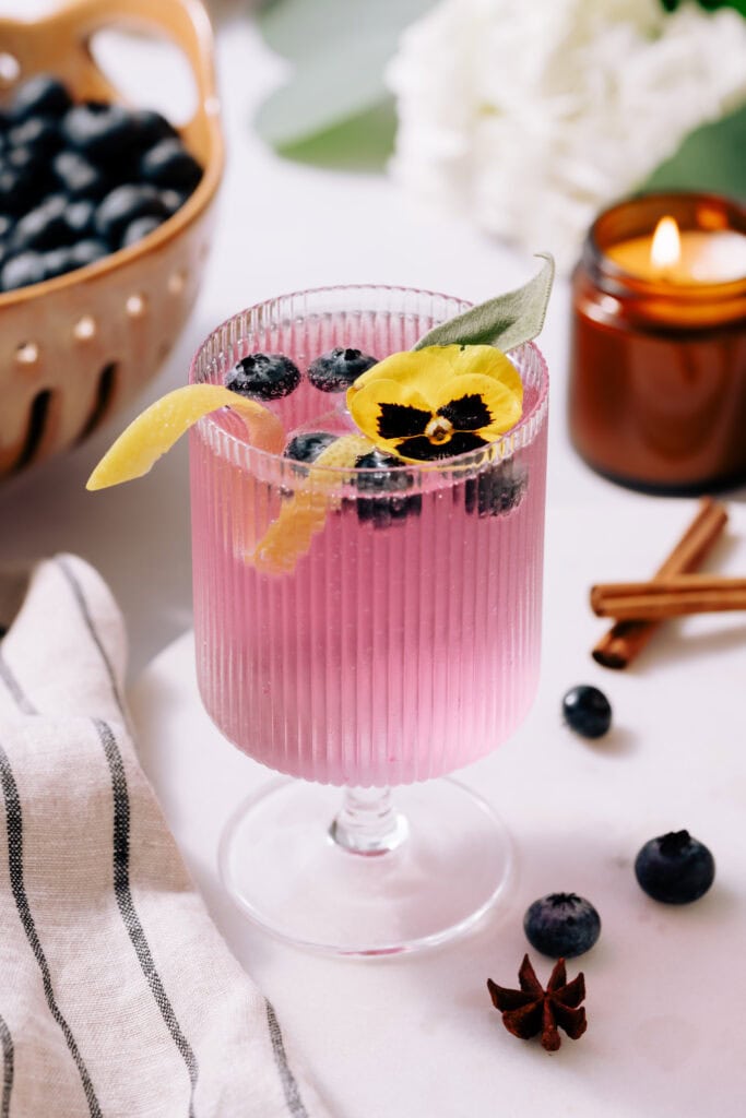 Spiced Blueberry Empress Gin drink