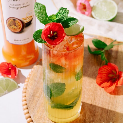 passion fruit mojito mocktail