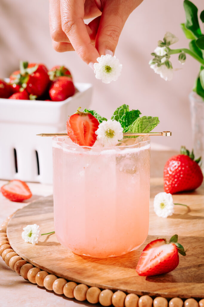 Refreshing Strawberry White Wine Spritzer Recipe - The Social Sipper